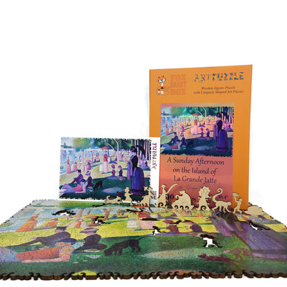 Wooden Jigsaw Puzzle with Uniquely Shaped Pieces for Adults - 440 Pieces - A Sunday Afternoon on the Island of La Grande Jatte