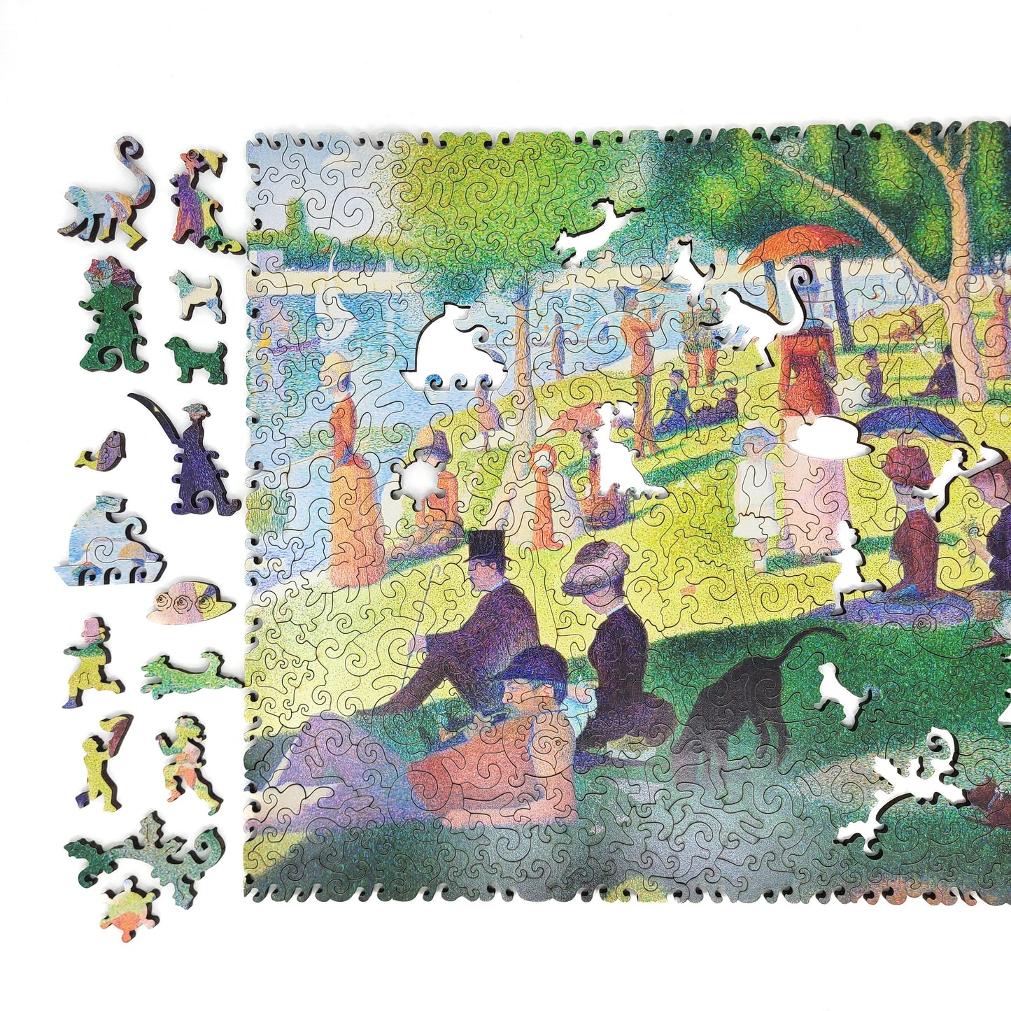 Wooden Jigsaw Puzzle with Uniquely Shaped Pieces for Adults - 440 Pieces - A Sunday Afternoon on the Island of La Grande Jatte