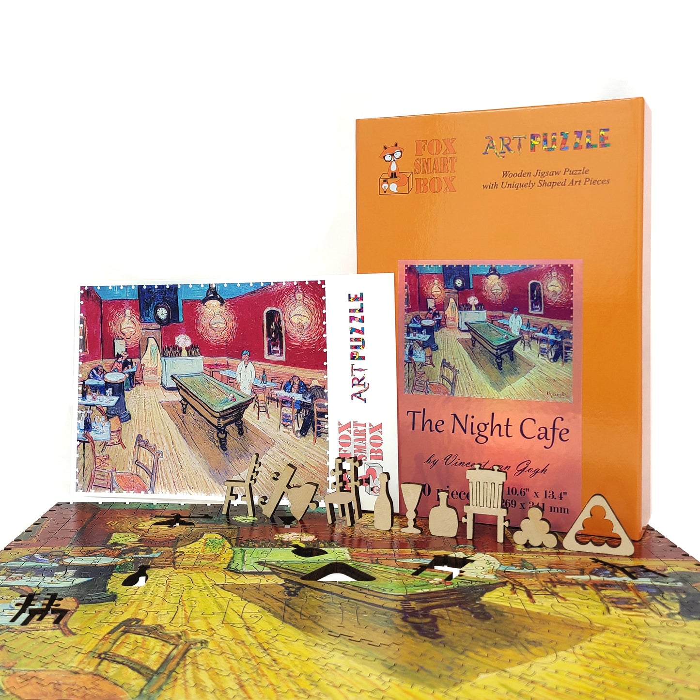 Wooden Jigsaw Puzzle with Uniquely Shaped Pieces for Adults - 330 Pieces - The Night Café