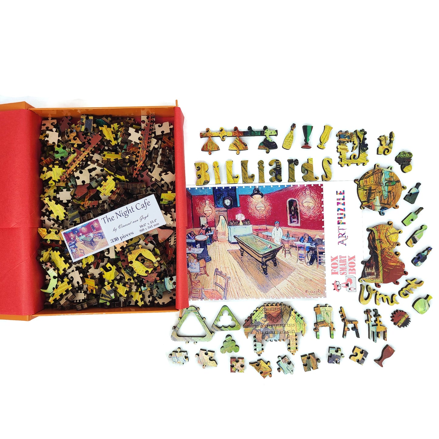 Wooden Jigsaw Puzzle with Uniquely Shaped Pieces for Adults - 330 Pieces - The Night Café