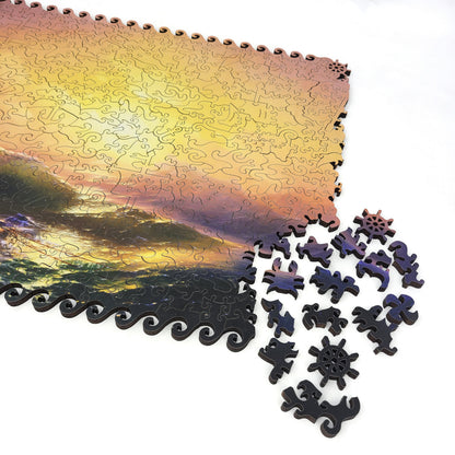 Wooden Jigsaw Puzzle with Uniquely Shaped Pieces for Adults - 425 Pieces - The Ninth Wave