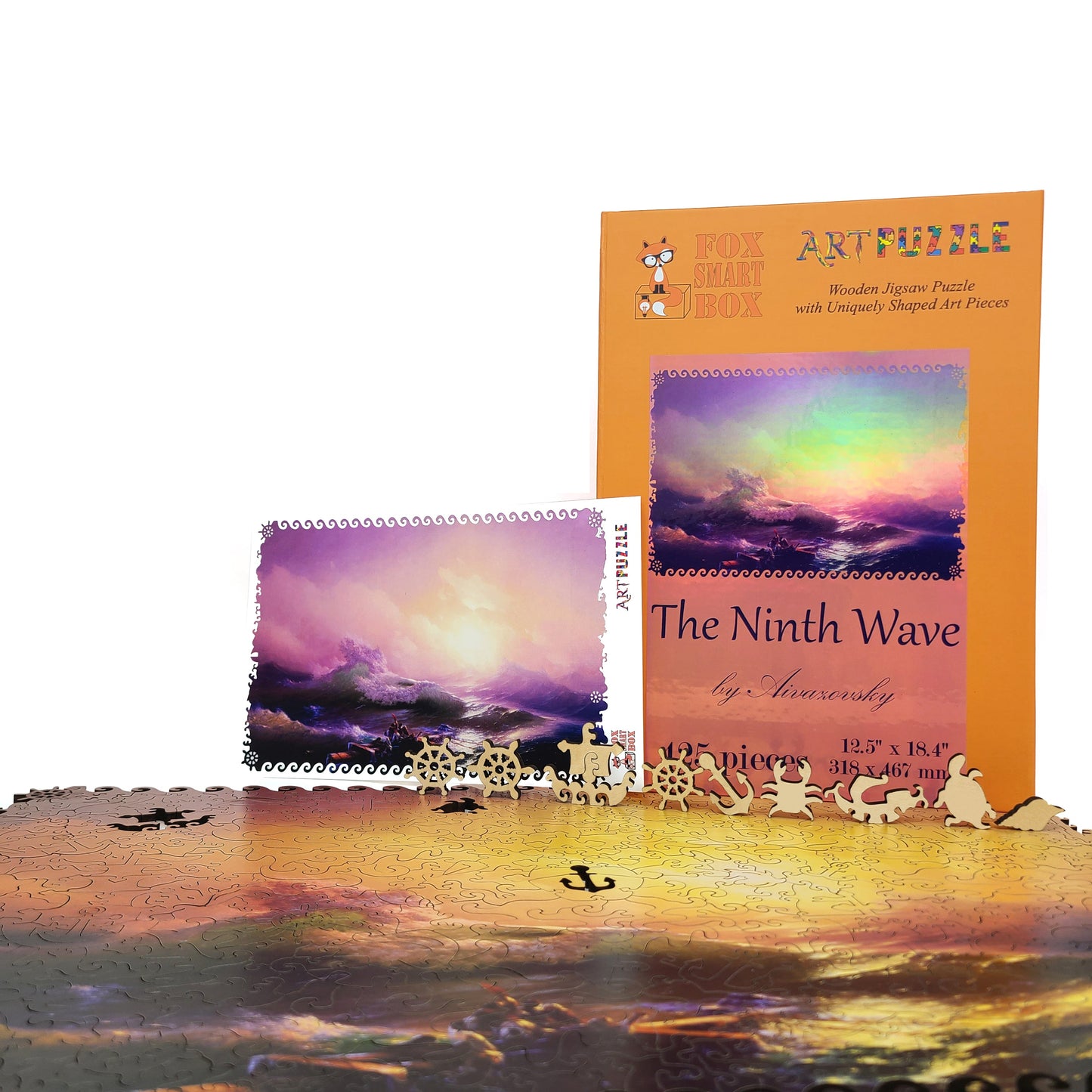 Wooden Jigsaw Puzzle with Uniquely Shaped Pieces for Adults - 425 Pieces - The Ninth Wave