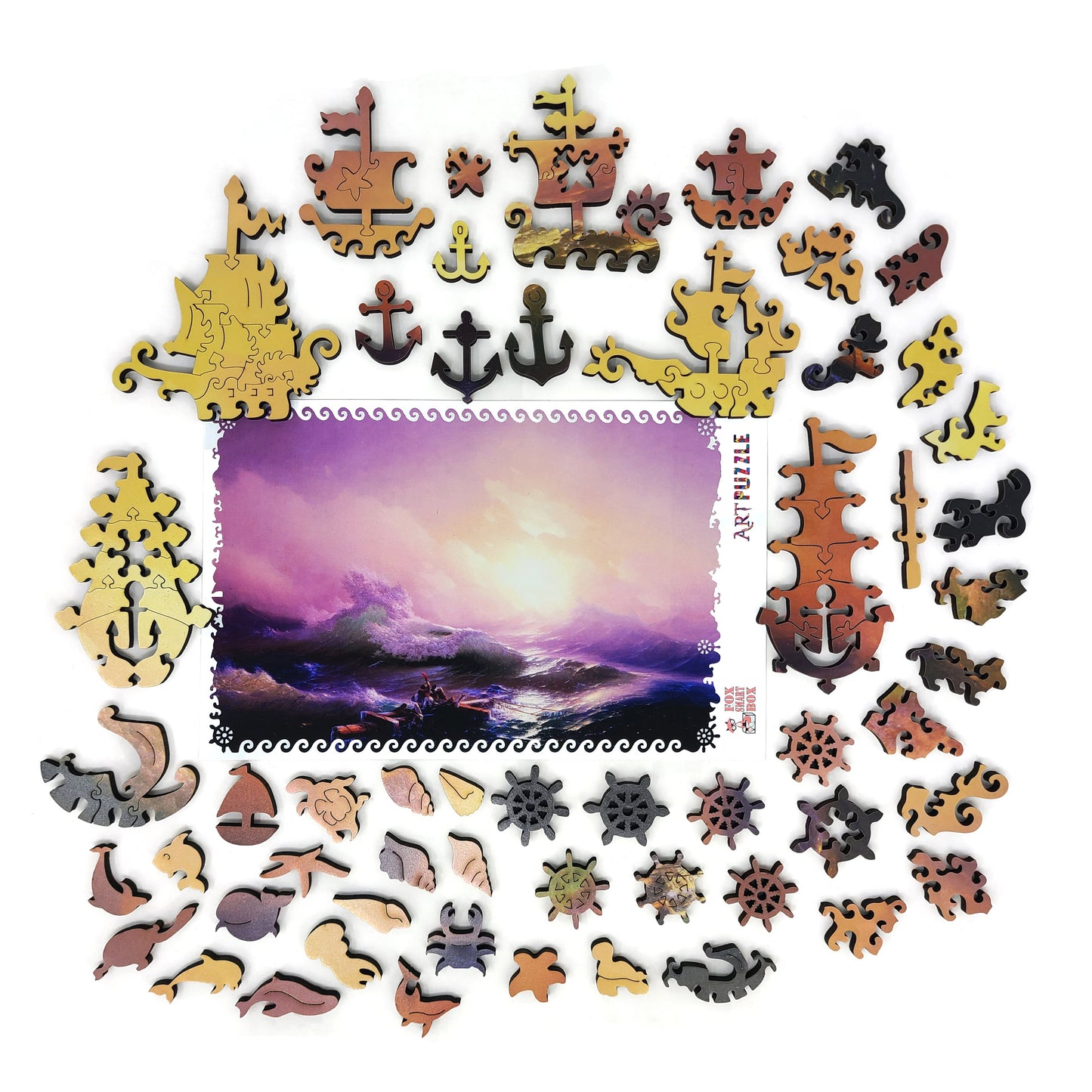 Wooden Jigsaw Puzzle with Uniquely Shaped Pieces for Adults - 425 Pieces - The Ninth Wave