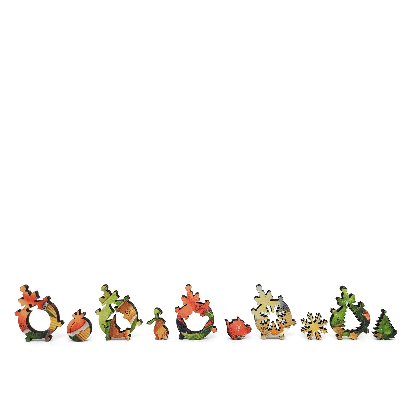 Wooden Jigsaw Puzzle with Uniquely Shaped Pieces for Adults - 240 Pieces - A Moment Before Christmas