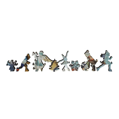 Wooden Jigsaw Puzzle for Adults - Uniquely Shaped Pieces  - 520 Pieces - Central Park, Winter – The Skating Pond