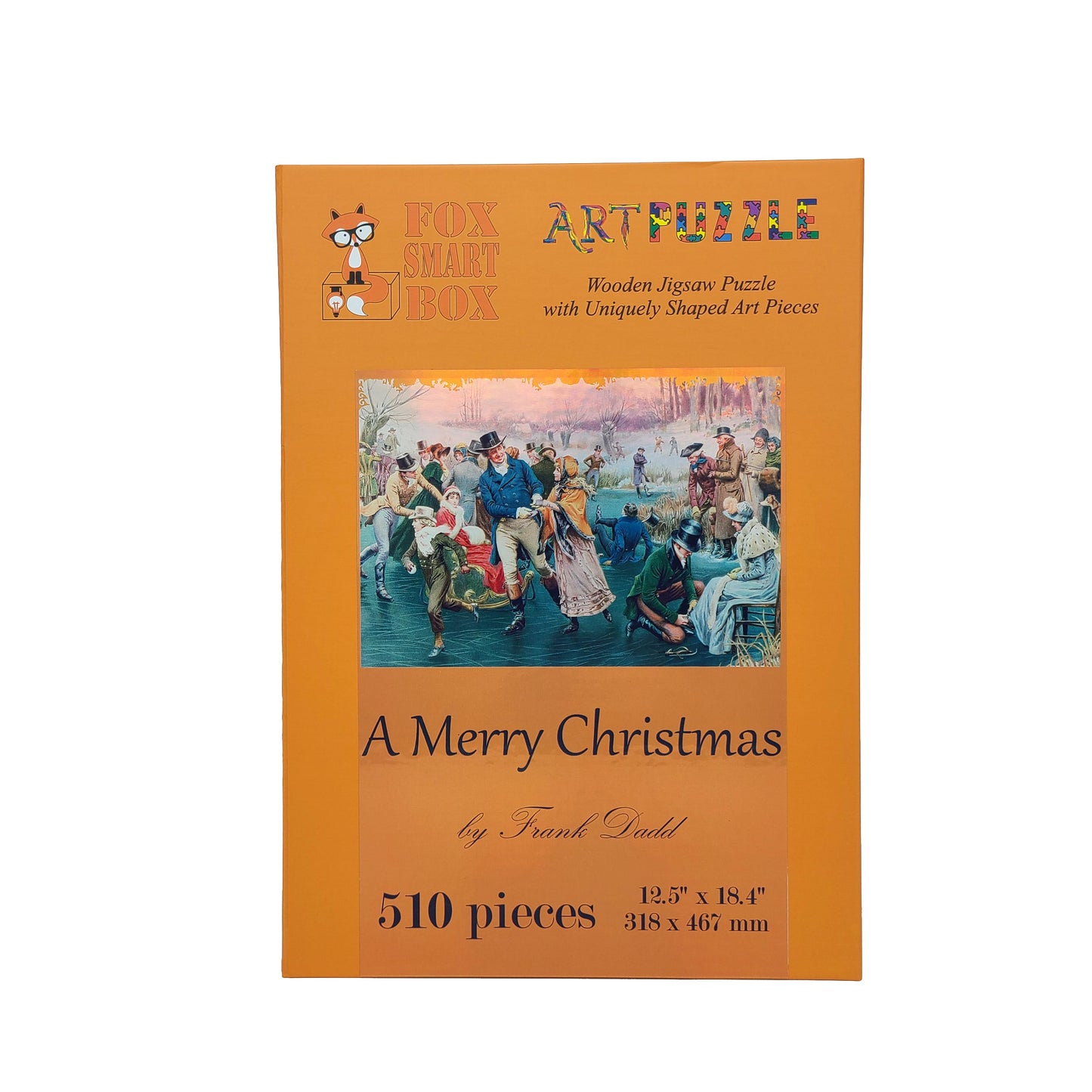 Wooden Jigsaw Puzzle for Adults - Uniquely Shaped Pieces  - 510 Pieces - A Merry Christmas