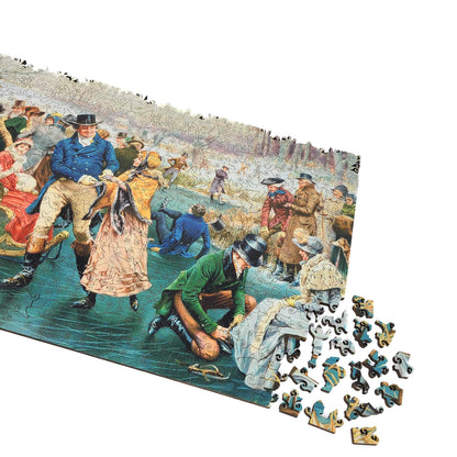 Wooden Jigsaw Puzzle for Adults - Uniquely Shaped Pieces  - 510 Pieces - A Merry Christmas