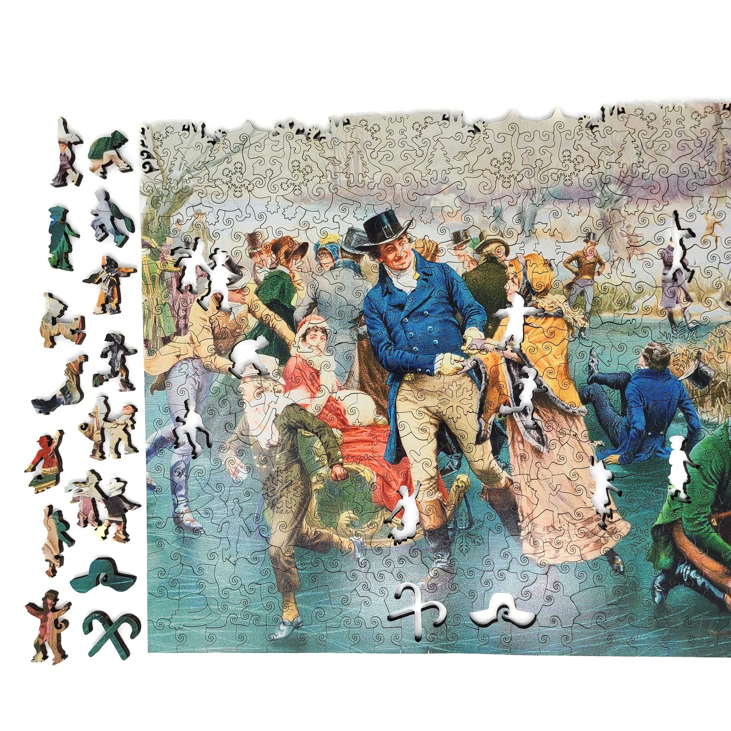 Wooden Jigsaw Puzzle for Adults - Uniquely Shaped Pieces  - 510 Pieces - A Merry Christmas