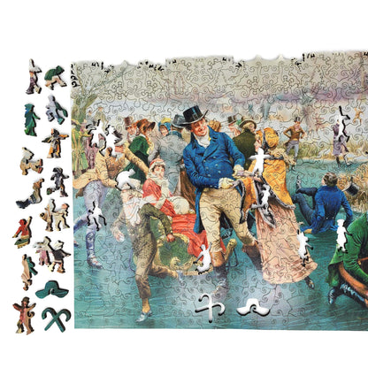 Wooden Jigsaw Puzzle for Adults - Uniquely Shaped Pieces  - 510 Pieces - A Merry Christmas