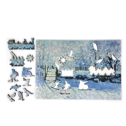 Wooden Jigsaw Puzzle for Adults - Uniquely Shaped Pieces  - 210 Pieces - The Magpie