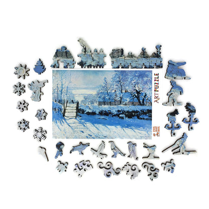 Large Format Wooden Jigsaw Puzzle with Uniquely Shaped Pieces for Seniors and Adults - 210 Pieces - The Magpie