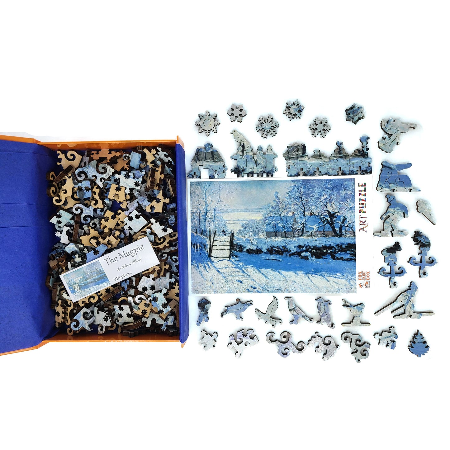 Large Format Wooden Jigsaw Puzzle with Uniquely Shaped Pieces for Seniors and Adults - 210 Pieces - The Magpie