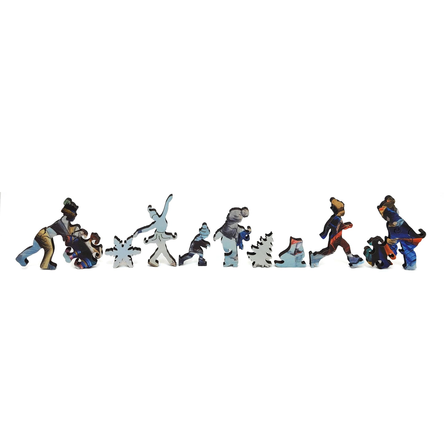 Wooden Jigsaw Puzzle for Adults - Uniquely Shaped Pieces  - 262 Pieces - Central Park, Winter – The Skating Pond