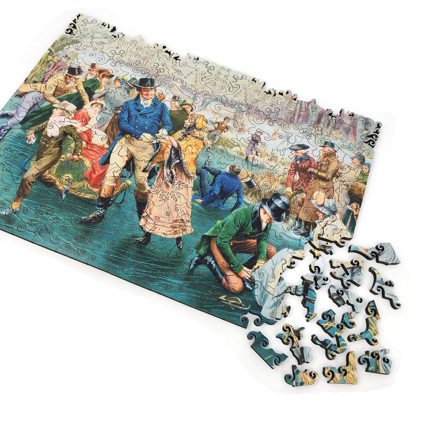 Wooden Jigsaw Puzzle for Adults - Uniquely Shaped Pieces  - 255 Pieces - A Merry Christmas