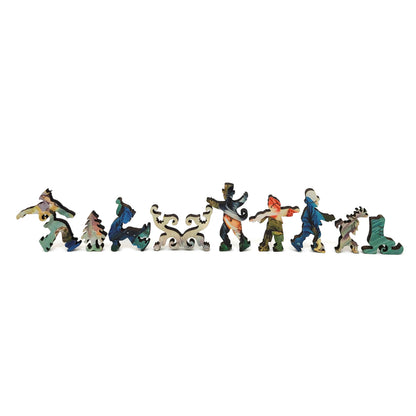 Wooden Jigsaw Puzzle for Adults - Uniquely Shaped Pieces  - 255 Pieces - A Merry Christmas