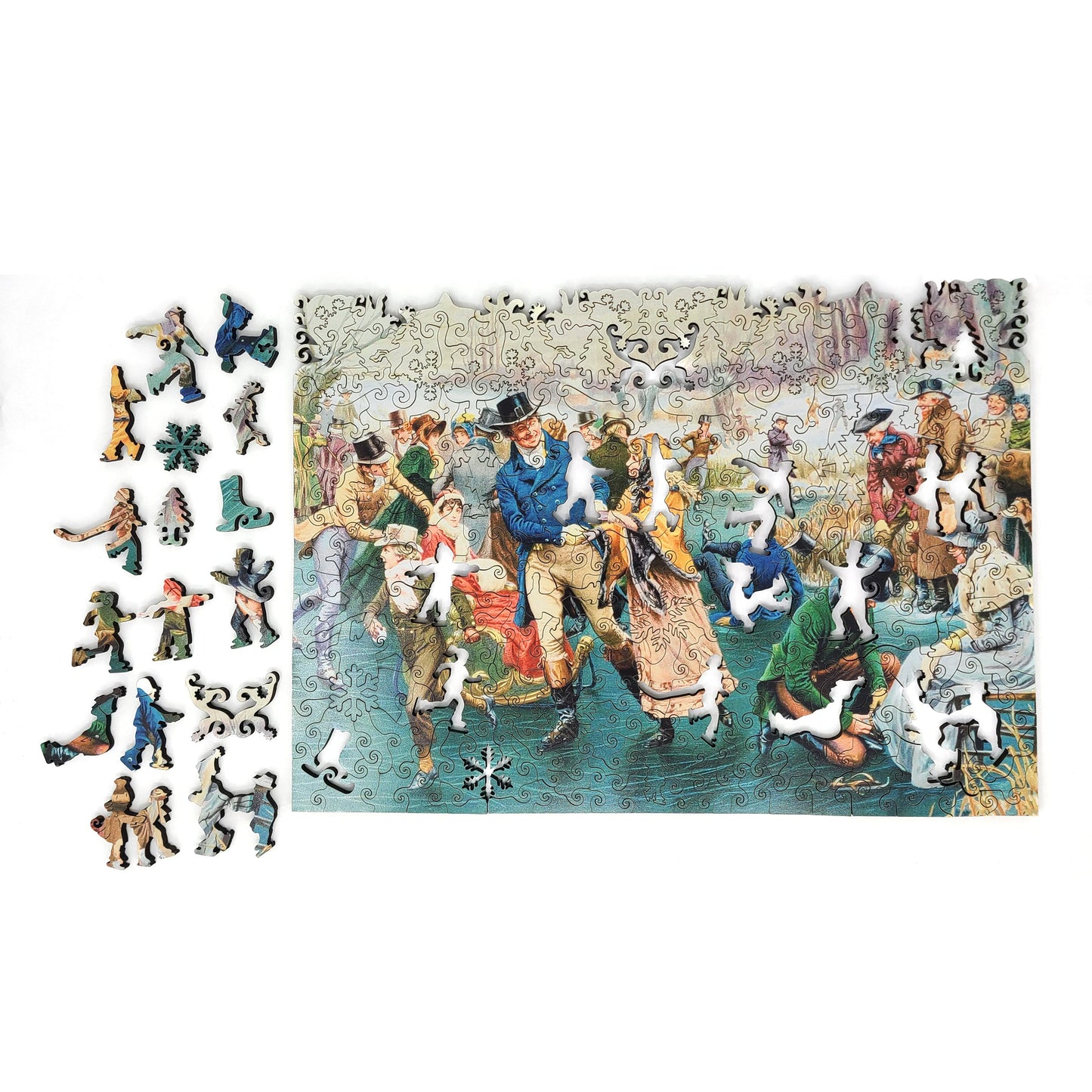 Large Format Wooden Jigsaw Puzzle with Uniquely Shaped Pieces for Seniors and Adults - 255 Pieces - A Merry Christmas