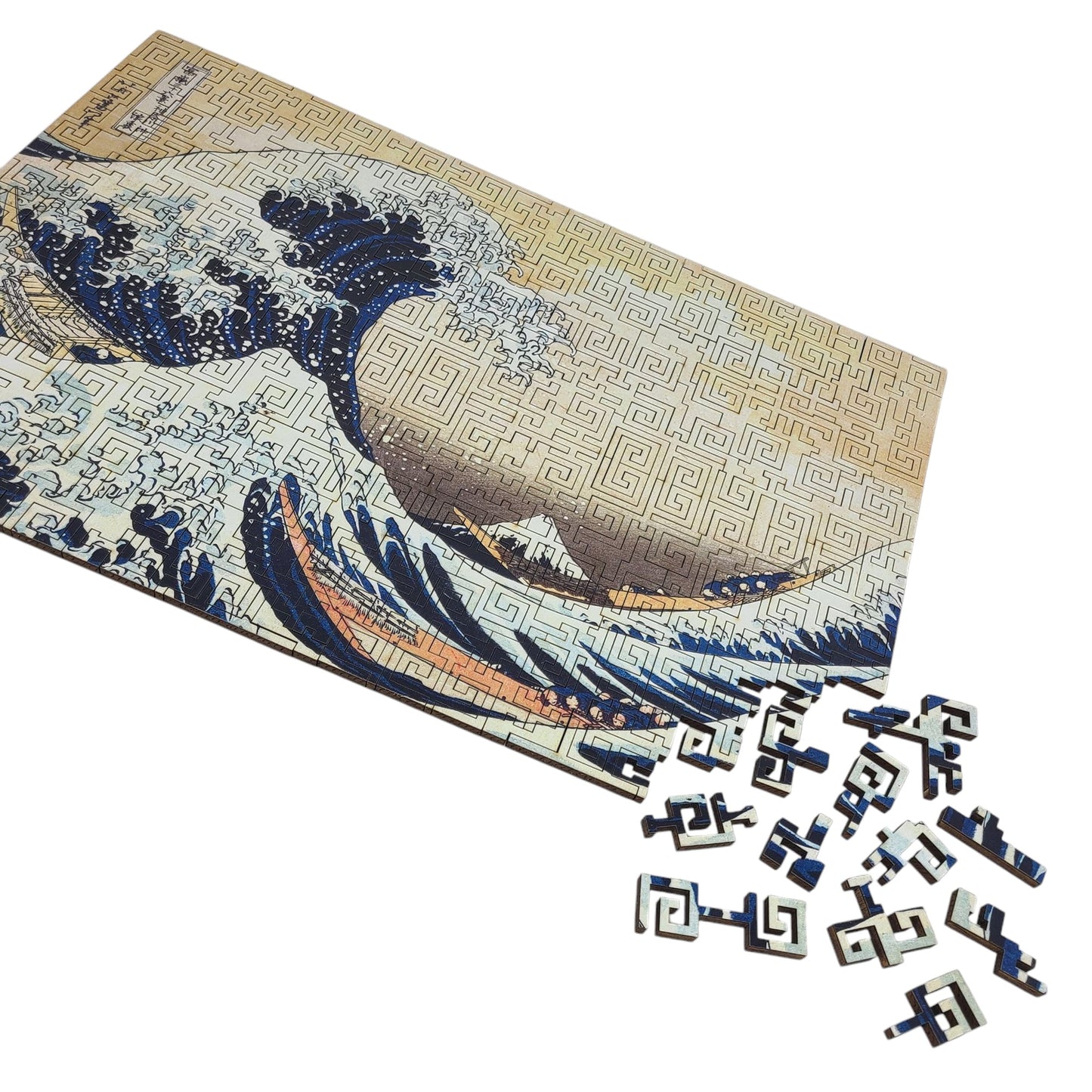 Wooden Jigsaw Puzzle for Adults - Geometric - 260 Pieces - The Great Wave off Kanagawa