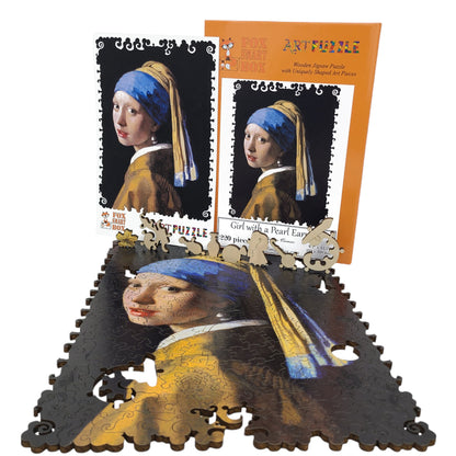 Wooden Jigsaw Puzzle for Adults - Uniquely Shaped Pieces - 220 Pieces - Girl with a Pearl Earring