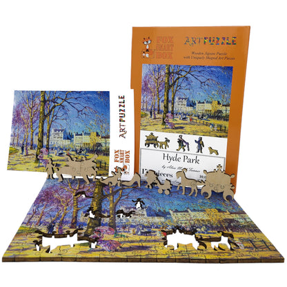 Large Format Wooden Jigsaw Puzzle with Uniquely Shaped Pieces for Seniors and Adults - 172 Pieces - Hyde Park
