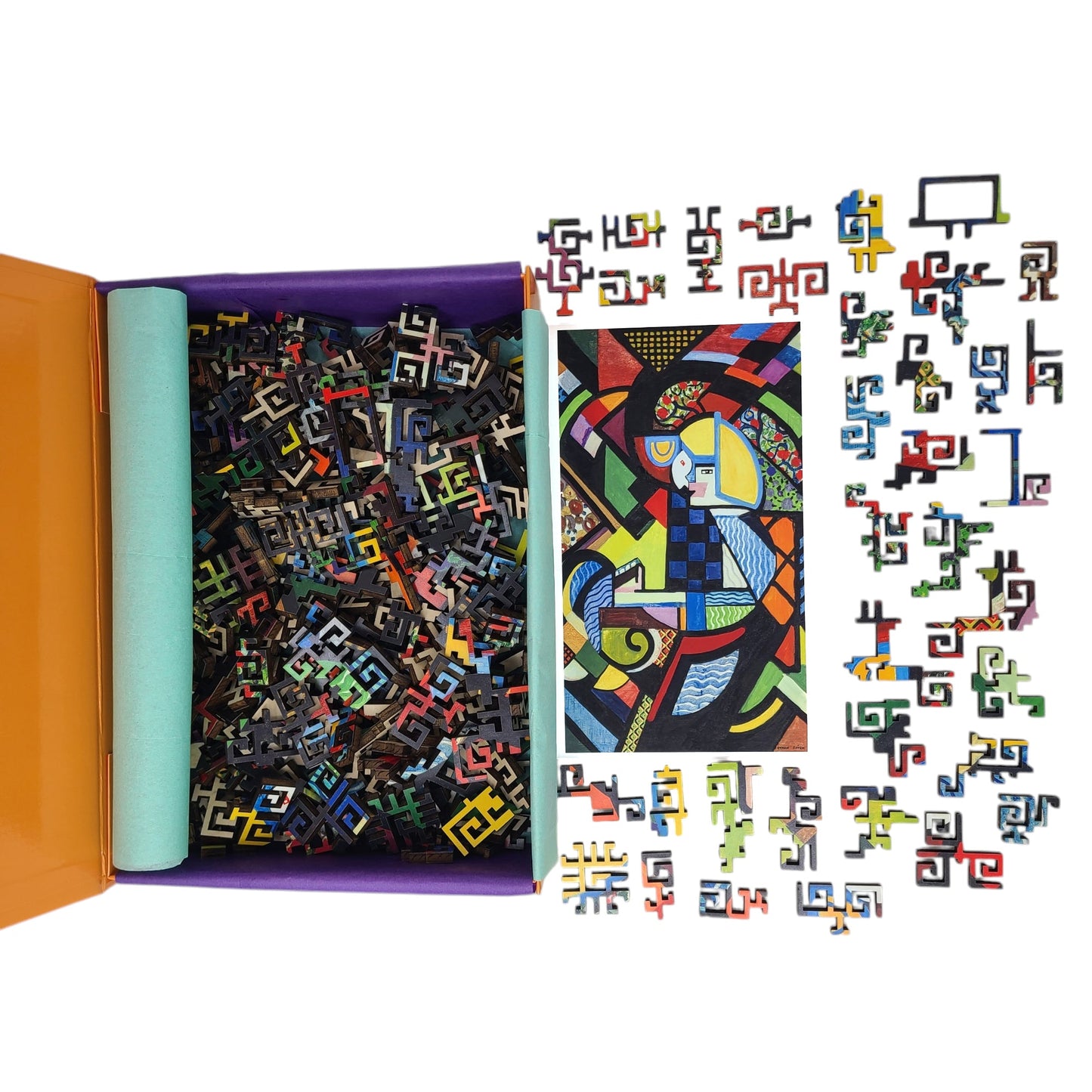 Wooden Jigsaw Puzzle for Adults - Geometric - 300 Pieces - Daughter in a Rocker
