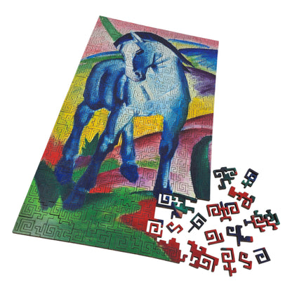 Wooden Jigsaw Puzzle for Adults - Geometric - 300 Pieces - Blue Horse