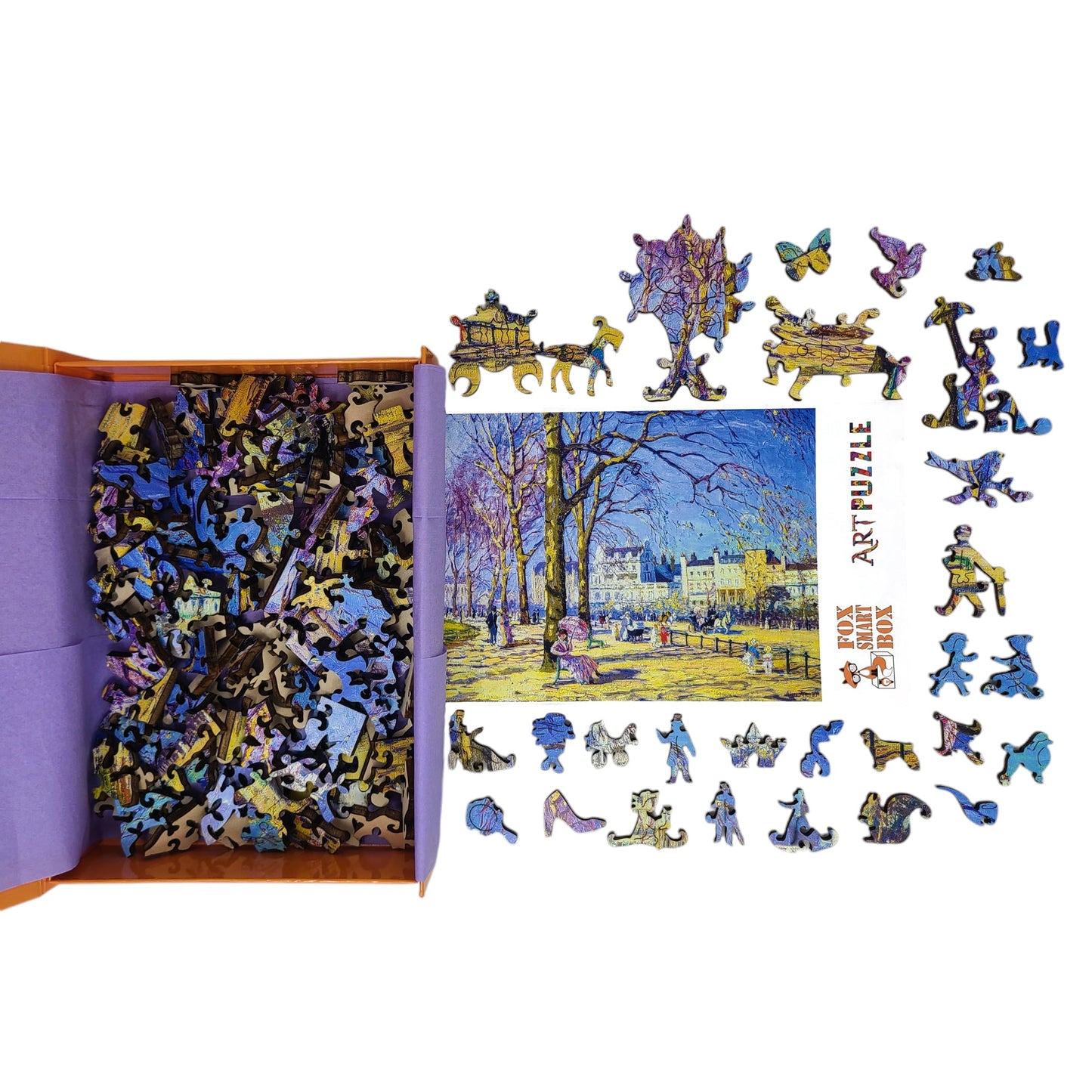 Large Format Wooden Jigsaw Puzzle with Uniquely Shaped Pieces for Seniors and Adults - 172 Pieces - Hyde Park