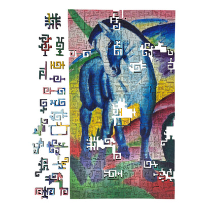 Wooden Jigsaw Puzzle for Adults - Geometric - 300 Pieces - Blue Horse