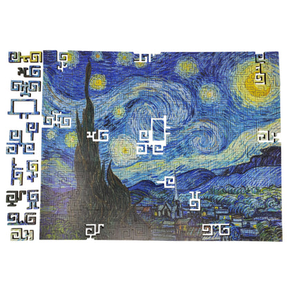 Wooden Jigsaw Puzzle for Adults - Geometric - 300 Pieces - The Starry Night