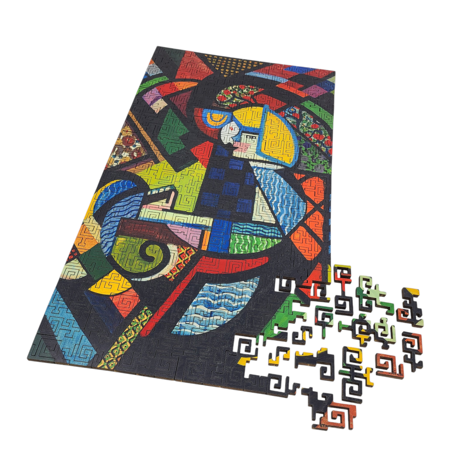 Wooden Jigsaw Puzzle for Adults - Geometric - 300 Pieces - Daughter in a Rocker