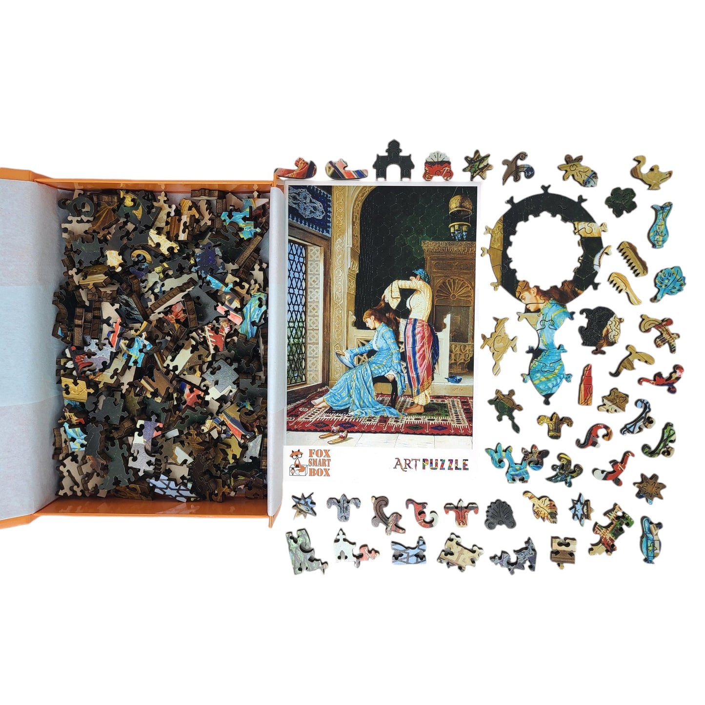 Large Format Wooden Jigsaw Puzzle with Uniquely Shaped Pieces for Seniors and Adults - 230 Pieces - Woman Having Her Hair Combed