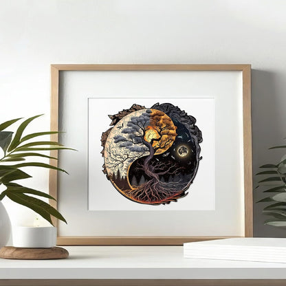 Wooden Puzzles for Adults, Tree of Life Wood Puzzles 200 Pieces, Irregular Animal Shaped Unique Wooden Jigsaw Puzzles, Creative Ghristmas Gift for Teenagers and Adults