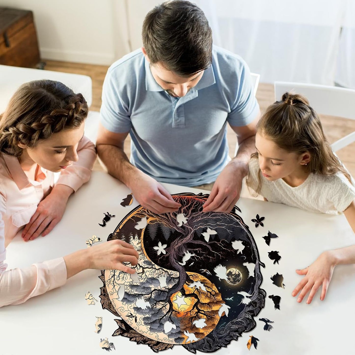 Wooden Puzzles for Adults, Tree of Life Wood Puzzles 200 Pieces, Irregular Animal Shaped Unique Wooden Jigsaw Puzzles, Creative Ghristmas Gift for Teenagers and Adults