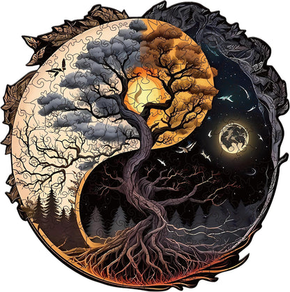 Wooden Puzzles for Adults, Tree of Life Wood Puzzles 200 Pieces, Irregular Animal Shaped Unique Wooden Jigsaw Puzzles, Creative Ghristmas Gift for Teenagers and Adults