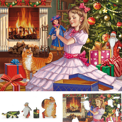 Wooden Jigsaw Puzzle with Uniquely Shaped Pieces for Adults - 235 Pieces - Christmas Gift
