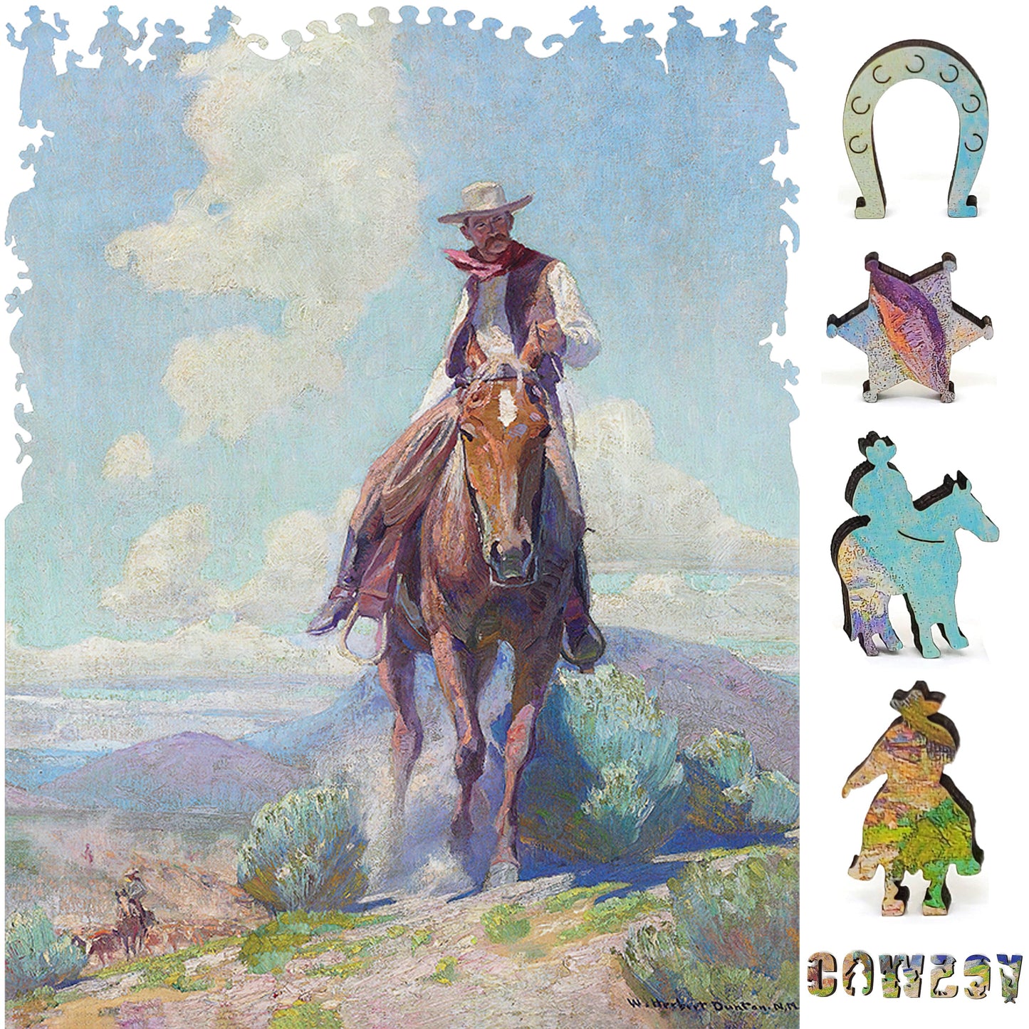 Wooden Jigsaw Puzzle with Uniquely Shaped Pieces for Adults - 190 Pieces - The Trail Foreman