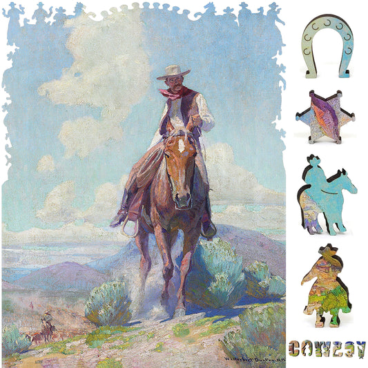 Wooden Jigsaw Puzzle with Uniquely Shaped Pieces for Adults - 190 Pieces - The Trail Foreman
