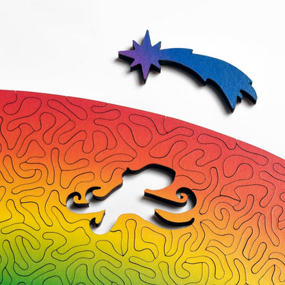 Rainbow Puzzle - wooden jigsaw puzzle by Nervous System