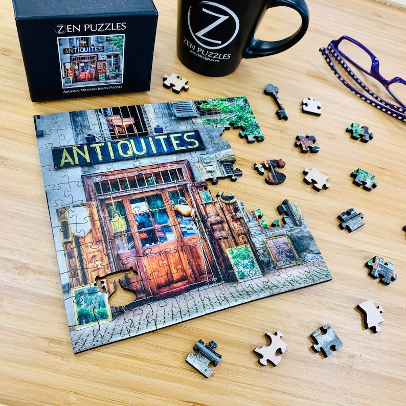 Antiquités - Zen Puzzle - Hand crafted artisanal wooden jigsaw puzzle