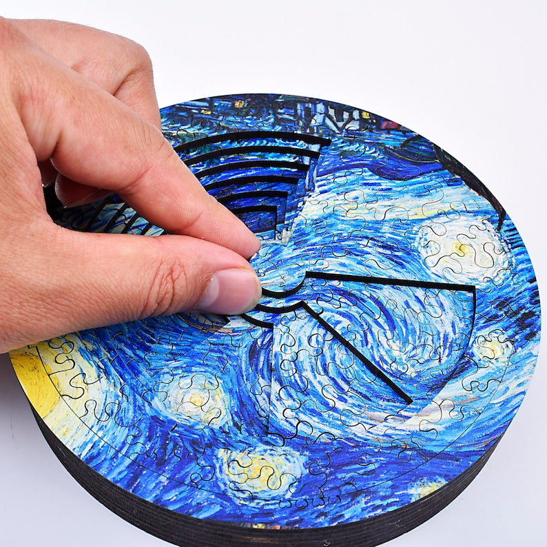 Beautiful 7-layer puzzle, worthy of collection, limited quantity Hardest Jigsaw Puzzle, Impossible adult Vincent Van Gogh Starry Night