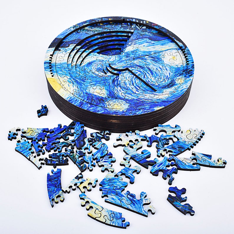Beautiful 7-layer puzzle, worthy of collection, limited quantity Hardest Jigsaw Puzzle, Impossible adult Vincent Van Gogh Starry Night
