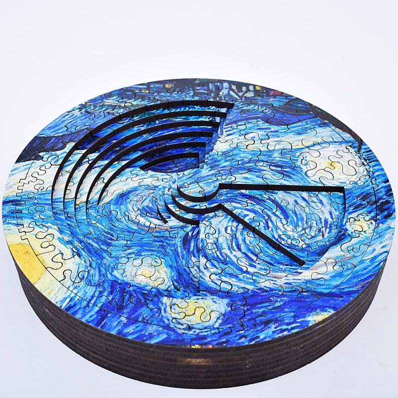 Beautiful 7-layer puzzle, worthy of collection, limited quantity Hardest Jigsaw Puzzle, Impossible adult Vincent Van Gogh Starry Night