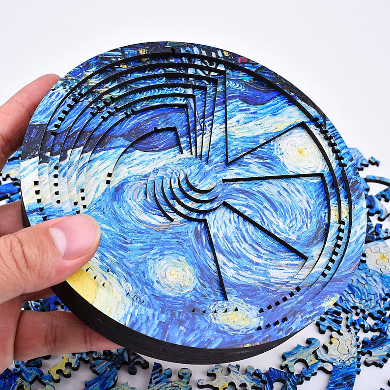 Beautiful 7-layer puzzle, worthy of collection, limited quantity Hardest Jigsaw Puzzle, Impossible adult Vincent Van Gogh Starry Night