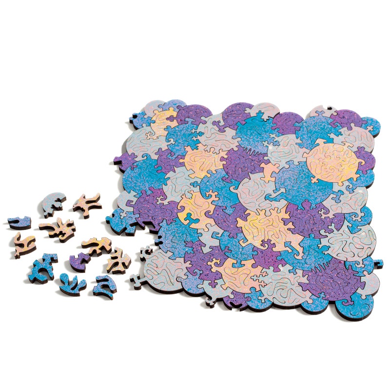 Baffling Bubbles Puzzle - challenging wood jigsaw puzzle Chris Yates collaboration