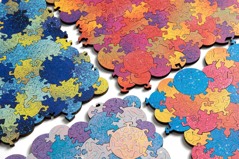 Baffling Bubbles Puzzle - challenging wood jigsaw puzzle Chris Yates collaboration