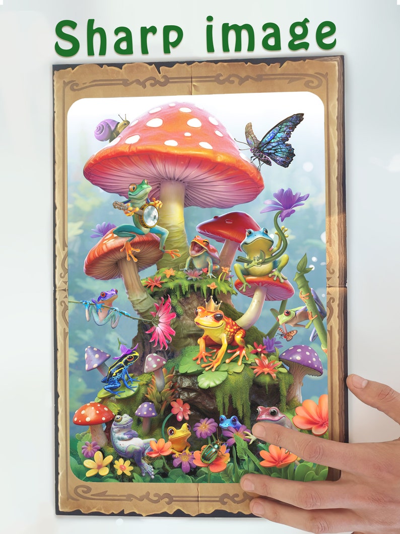 Wooden Jigsaw Puzzles For Adults - Relaxing Frogs (400-200 Piece Wooden Jigsaw Puzzle) - Ukrainian Seller
