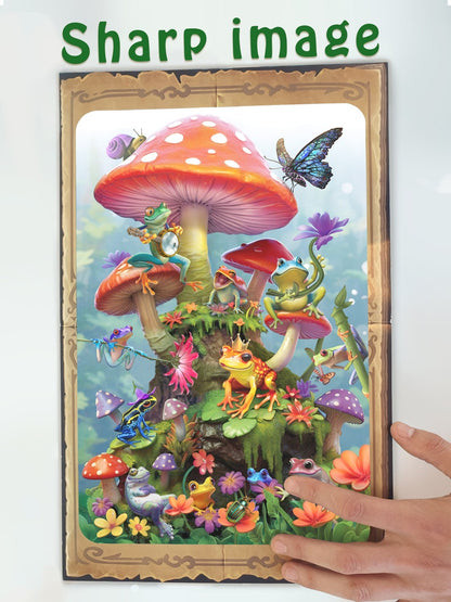 Wooden Jigsaw Puzzles For Adults - Relaxing Frogs (400-200 Piece Wooden Jigsaw Puzzle) - Ukrainian Seller