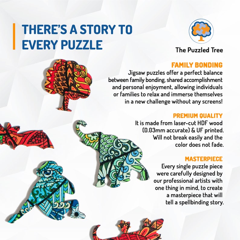 Jigsaw Puzzle for Adults XL 330 Piece (18.1”x12”) – Pangolin Wooden Jigsaw Puzzles for Adults by The Puzzled Tree…