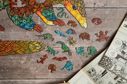 Jigsaw Puzzle for Adults XL 330 Piece (18.1”x12”) – Pangolin Wooden Jigsaw Puzzles for Adults by The Puzzled Tree…