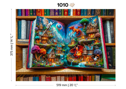 Wooden Puzzle Enchanted Tales - 1000 Piece Wooden Puzzle - Unique Unusual Jigsaw Puzzles with Shaped Pieces by Wooden.City