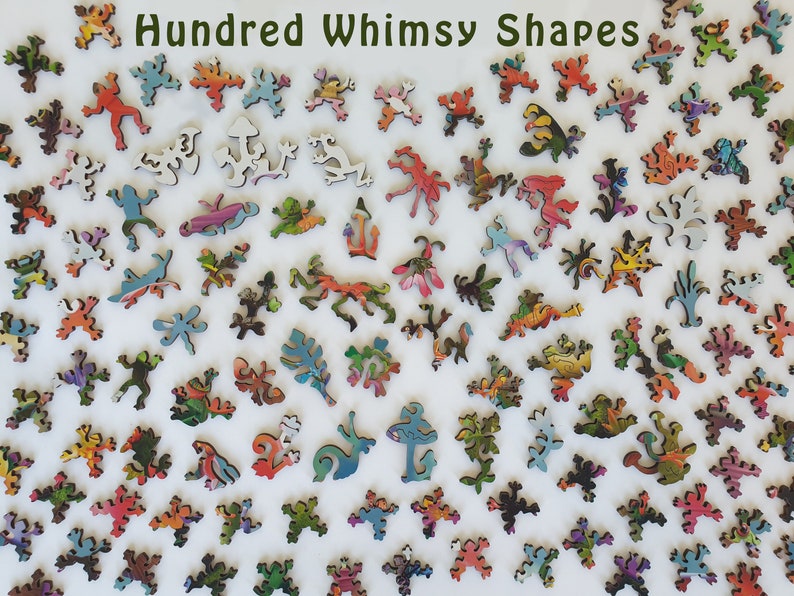 Wooden Jigsaw Puzzles For Adults - Relaxing Frogs (400-200 Piece Wooden Jigsaw Puzzle) - Ukrainian Seller
